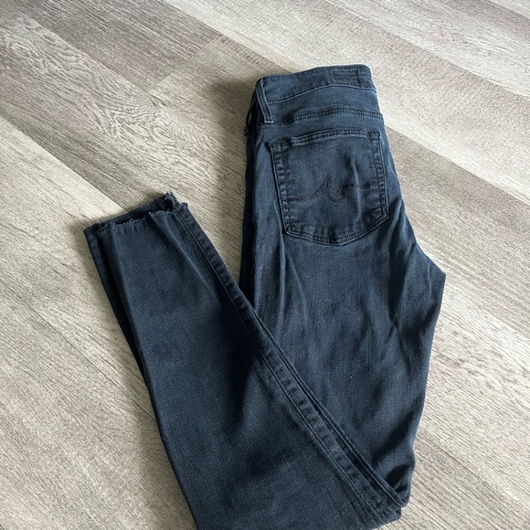 AG Adriano Goldschmied The FARRAH Skinny ANKLE Black Jeans Womens 26 R Lot #223 - Picture 4 of 5